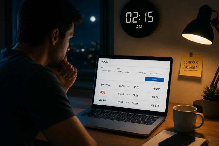 Comprar passagem de madrugada realmente é mais barato